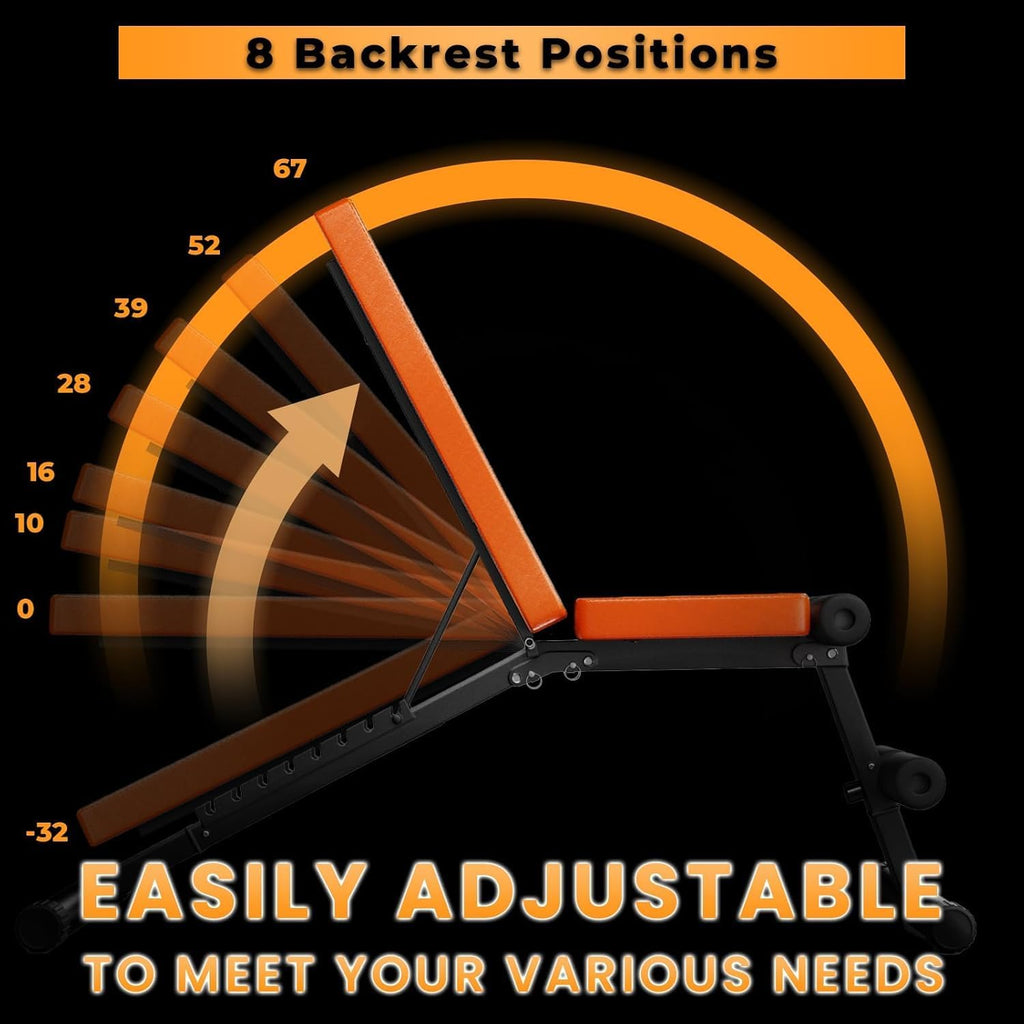 Ergonomischer Stuhl mit verstellbarer Rückenlehne, 8 Positionen auf schwarzem Hintergrund