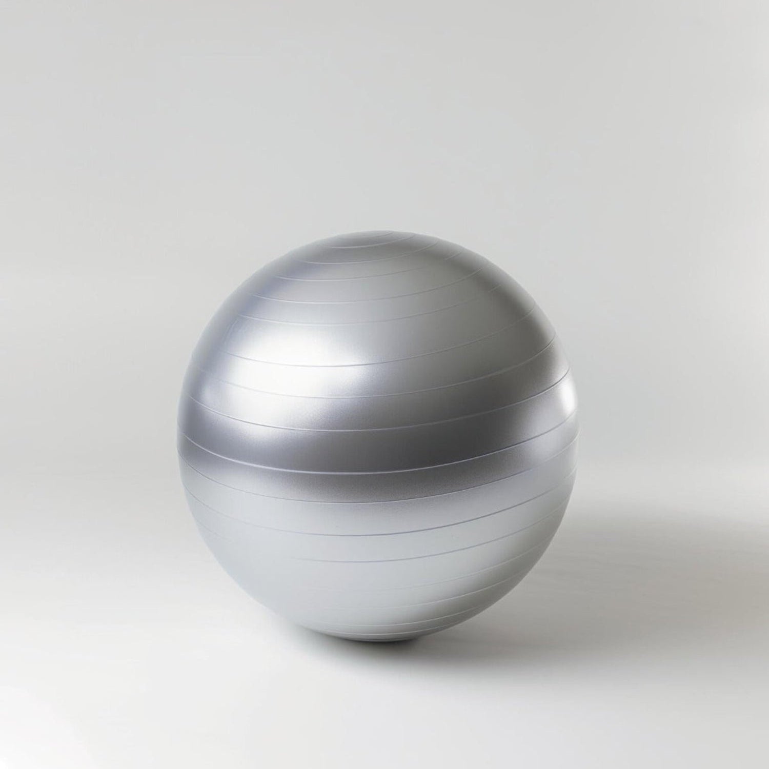 Fitvect silver yoga ball on a white background